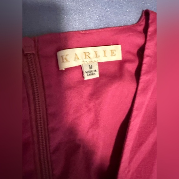 Karlie Purple Maxi Dress with V-Neck and Puff Sleeves - Picture 3 of 6